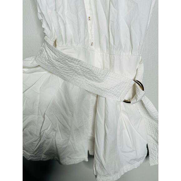 RAMY BROOK White 100% Cotton Collared Sleeveless Nyomi Romper Size XS - Picture 10 of 13